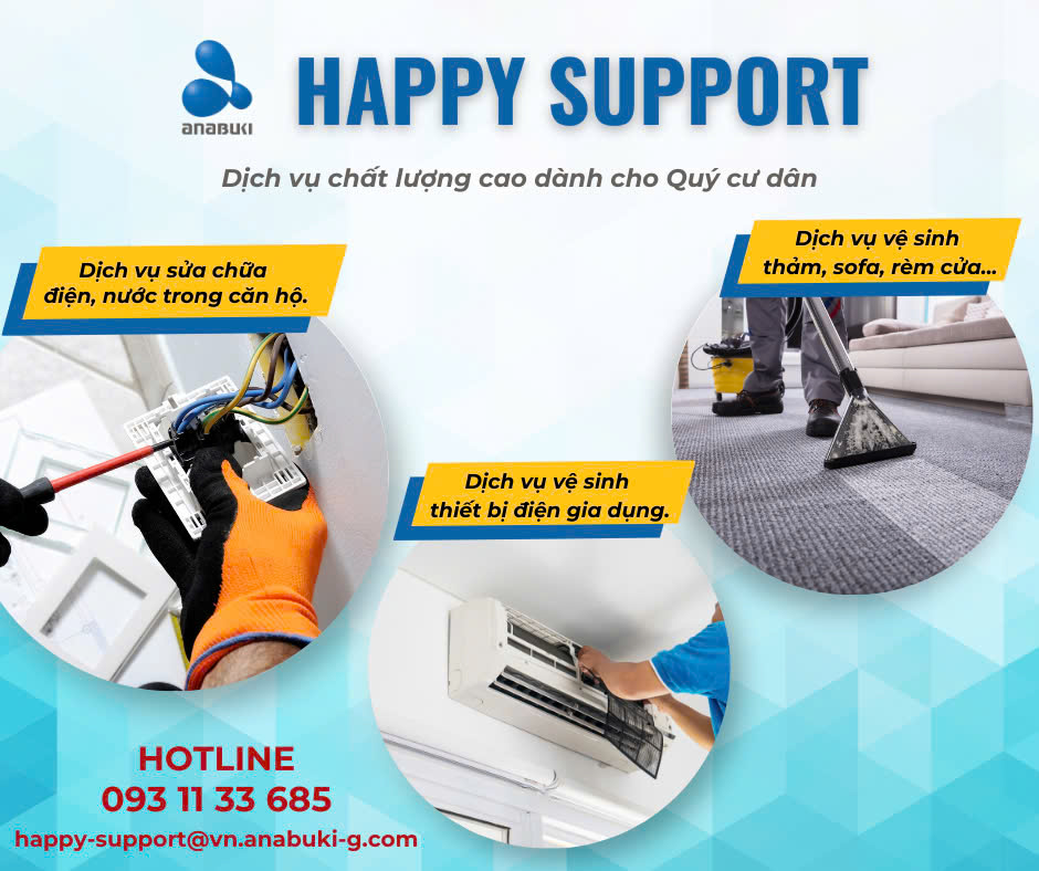 HAPPY SUPPORT - Dịch vụ chất lượng cao dành cho Quý cư dân.